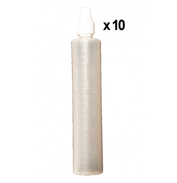 Bouteilles mixer graduées 100ml (x10)